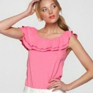 LILLY PULITZER Pink Ruffle Top Tank